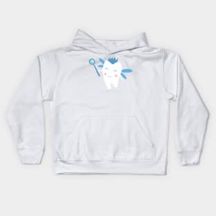 Tooth Fairy on Blue Kids Hoodie